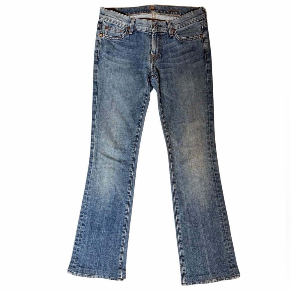 7 For All Mankind Bootcut Jeans Size 26 Medium Wash Stretch Denim Made in USA